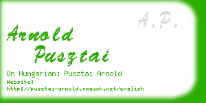 arnold pusztai business card